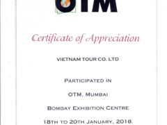 OTM certificate 2018